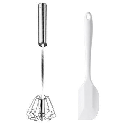 🥚 BUY 2 GET 1 FREE! 🔥Daba™ Semi-Automatic Stainless Steel Push-Down Whisk – Fast, Durable & Effortless Mixing