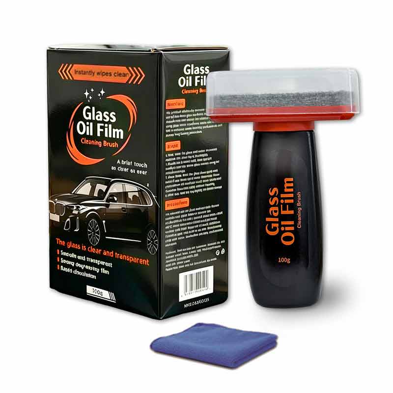 100g Glass Oil Film Remover Kit + Cleaning Towel