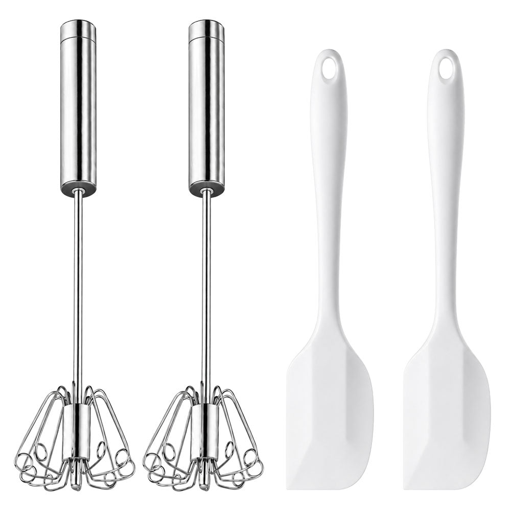 🥚 BUY 2 GET 1 FREE! 🔥Daba™ Semi-Automatic Stainless Steel Push-Down Whisk – Fast, Durable & Effortless Mixing