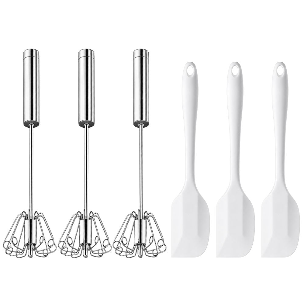 🥚 BUY 2 GET 1 FREE! 🔥Daba™ Semi-Automatic Stainless Steel Push-Down Whisk – Fast, Durable & Effortless Mixing