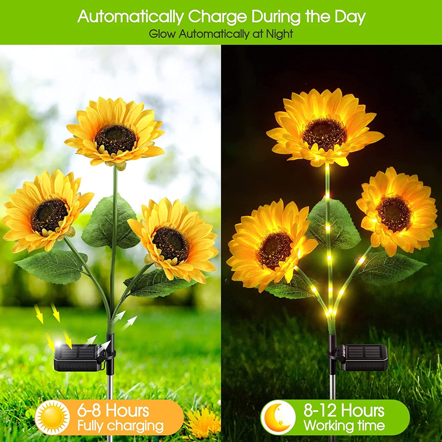 Daba™ Solar Sunflower Garden Lights