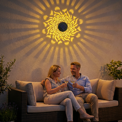 🌞Daba™🌀 Solar Mandala Light – Stunning Pattern Projection, 2-in-1 Floor/Wall, IP65 Waterproof, Auto On/Off 🌿