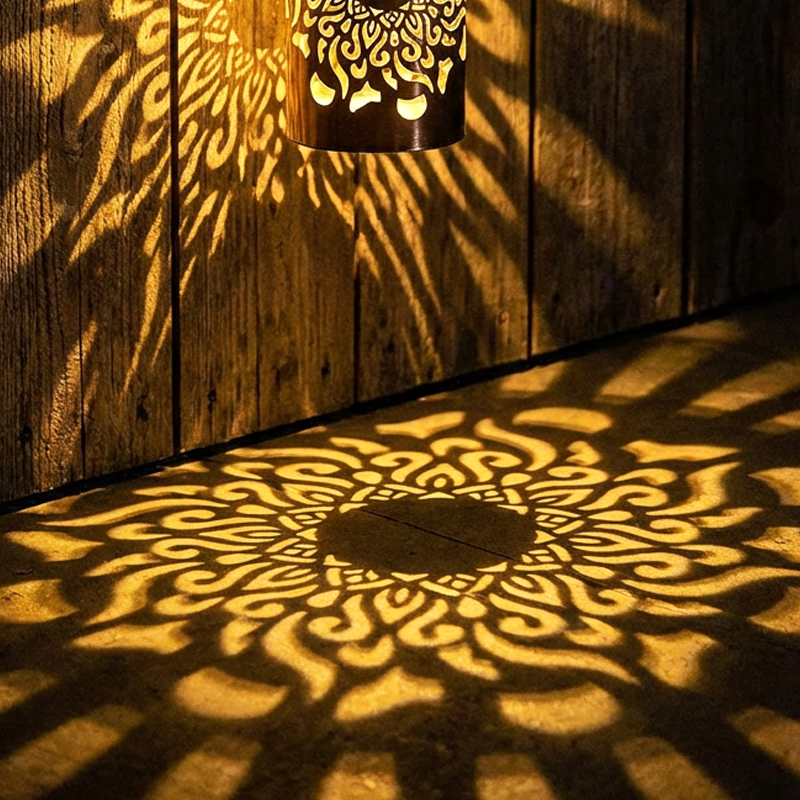 🌞Daba™🌀 Solar Mandala Light – Stunning Pattern Projection, 2-in-1 Floor/Wall, IP65 Waterproof, Auto On/Off 🌿