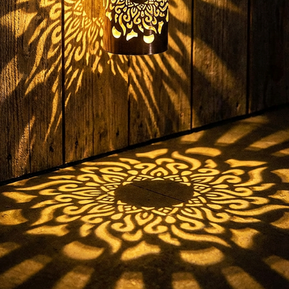 🌞Daba™🌀 Solar Mandala Light – Stunning Pattern Projection, 2-in-1 Floor/Wall, IP65 Waterproof, Auto On/Off 🌿