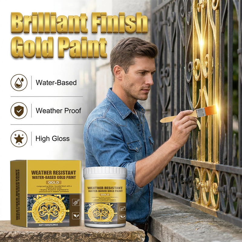 Daba™ Weather Resistant Water-Based Gold Paint