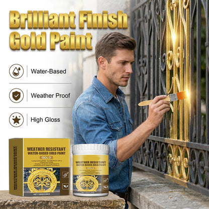 Daba™ Weather Resistant Water-Based Gold Paint