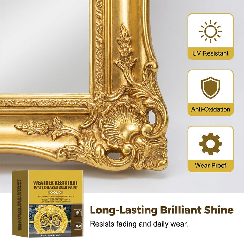 Daba™ Weather Resistant Water-Based Gold Paint