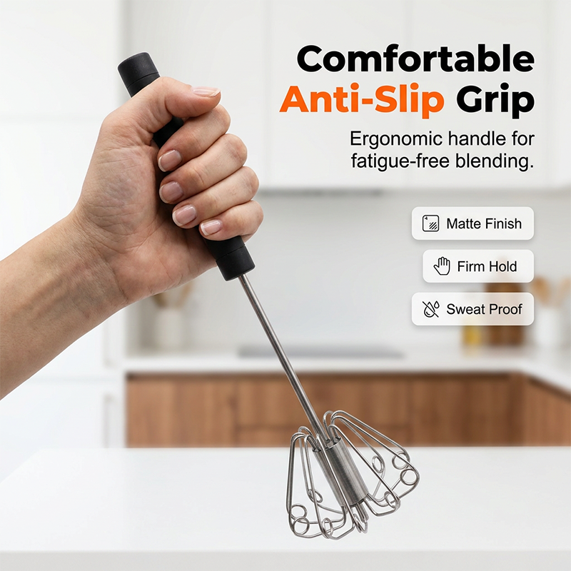 🥚 BUY 2 GET 1 FREE! 🔥Daba™ Semi-Automatic Stainless Steel Push-Down Whisk – Fast, Durable & Effortless Mixing