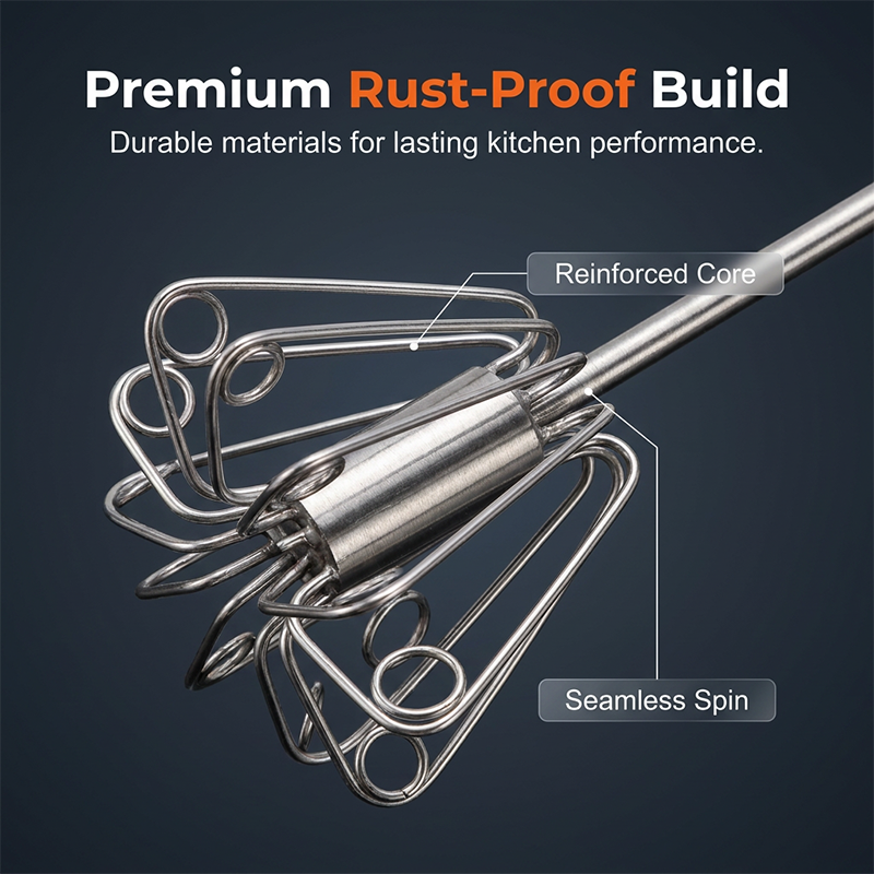 🥚 BUY 2 GET 1 FREE! 🔥Daba™ Semi-Automatic Stainless Steel Push-Down Whisk – Fast, Durable & Effortless Mixing