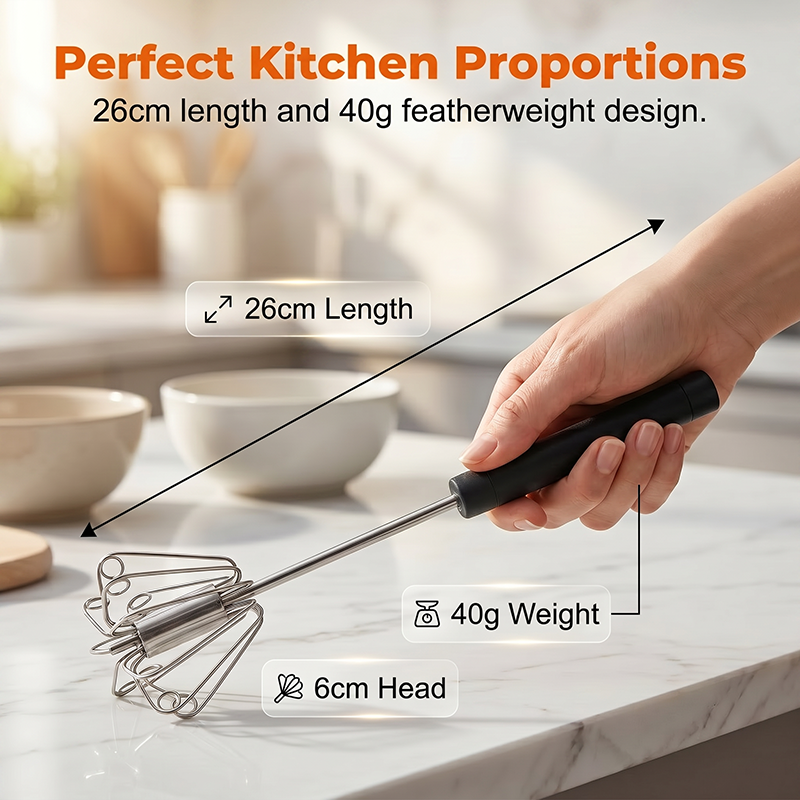 🥚 BUY 2 GET 1 FREE! 🔥Daba™ Semi-Automatic Stainless Steel Push-Down Whisk – Fast, Durable & Effortless Mixing